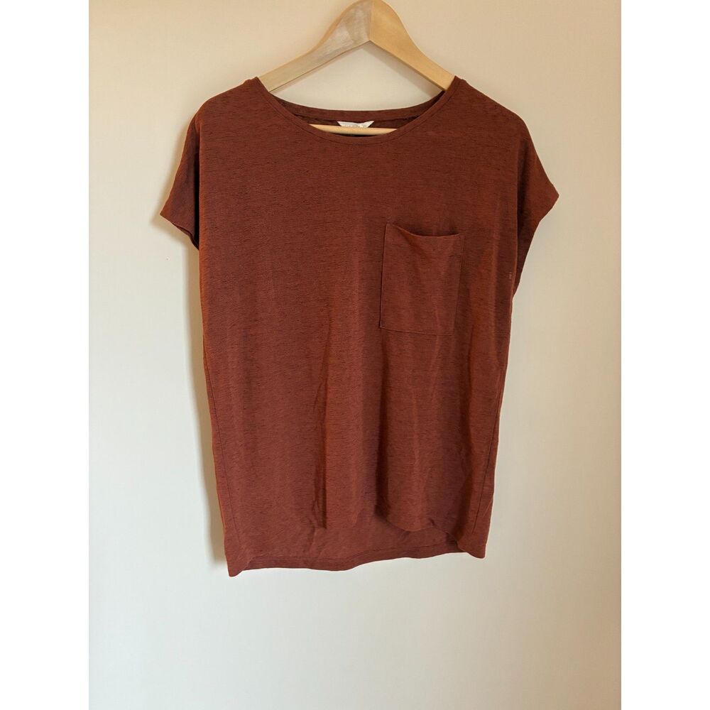 Caslon Brick Red Short Sleeve Pocket Tee Summer Fall